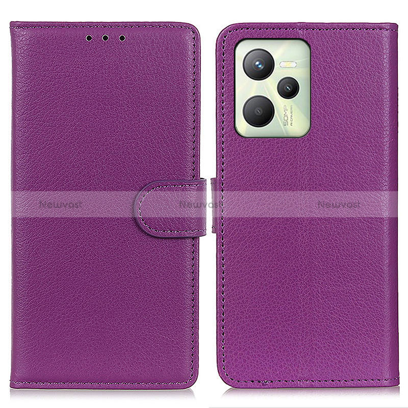 Leather Case Stands Flip Cover Holder A03D for Realme C35