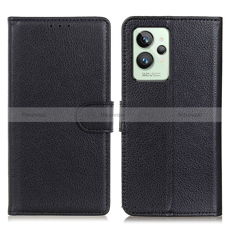 Leather Case Stands Flip Cover Holder A03D for Realme GT2 Pro 5G Black