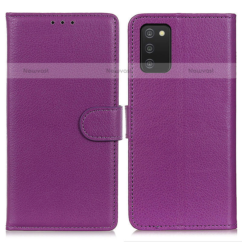 Leather Case Stands Flip Cover Holder A03D for Samsung Galaxy A02s