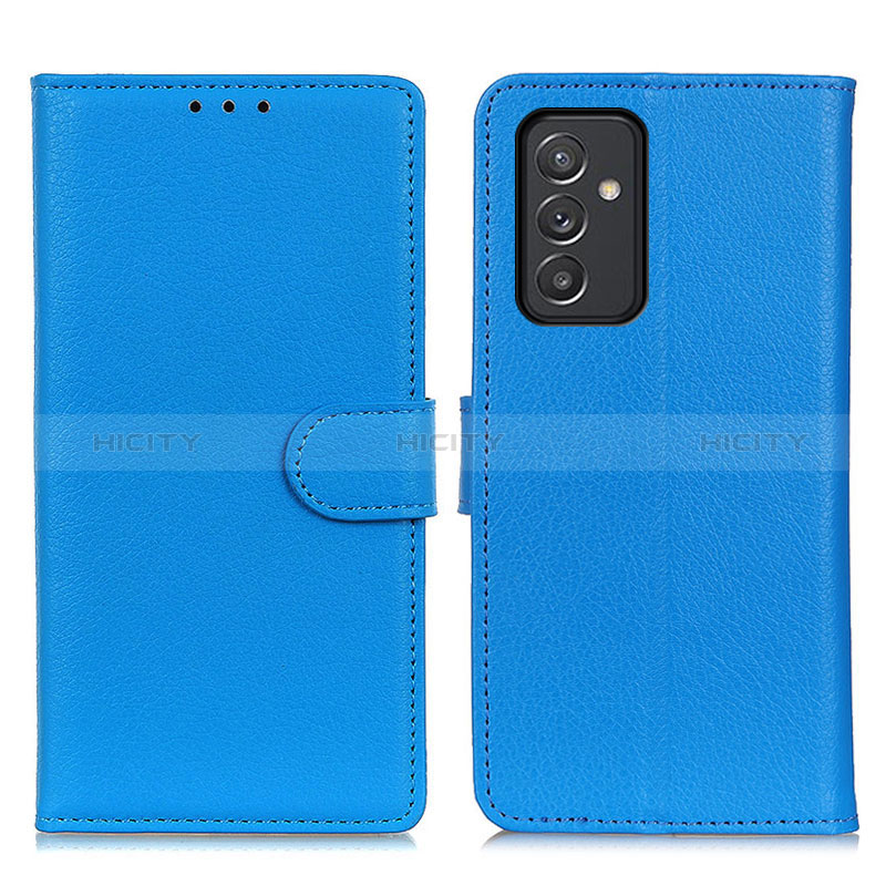 Leather Case Stands Flip Cover Holder A03D for Samsung Galaxy A82 5G Sky Blue