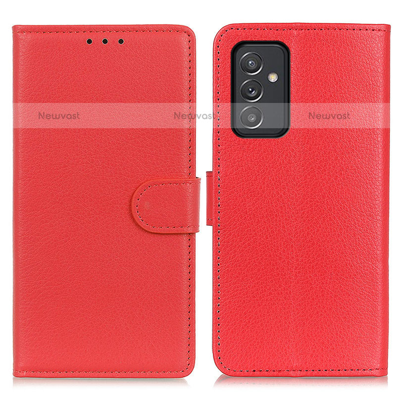 Leather Case Stands Flip Cover Holder A03D for Samsung Galaxy Quantum2 5G Red