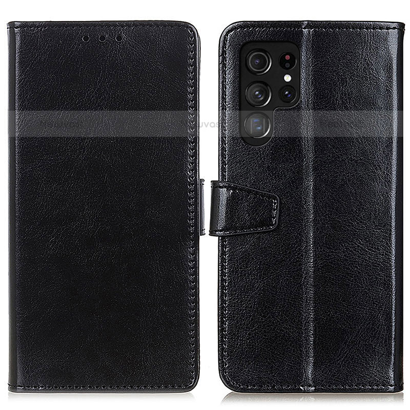 Leather Case Stands Flip Cover Holder A03D for Samsung Galaxy S21 Ultra 5G