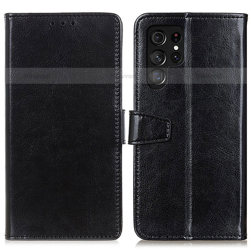Leather Case Stands Flip Cover Holder A03D for Samsung Galaxy S22 Ultra 5G