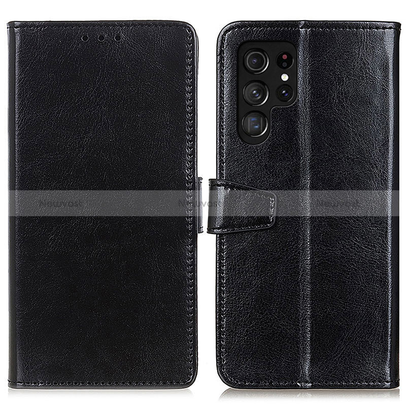 Leather Case Stands Flip Cover Holder A03D for Samsung Galaxy S24 Ultra 5G