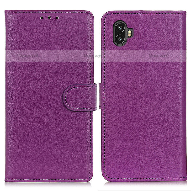 Leather Case Stands Flip Cover Holder A03D for Samsung Galaxy Xcover Pro 2 5G Purple