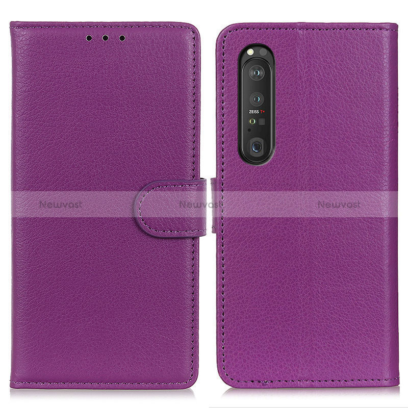 Leather Case Stands Flip Cover Holder A03D for Sony Xperia 1 III