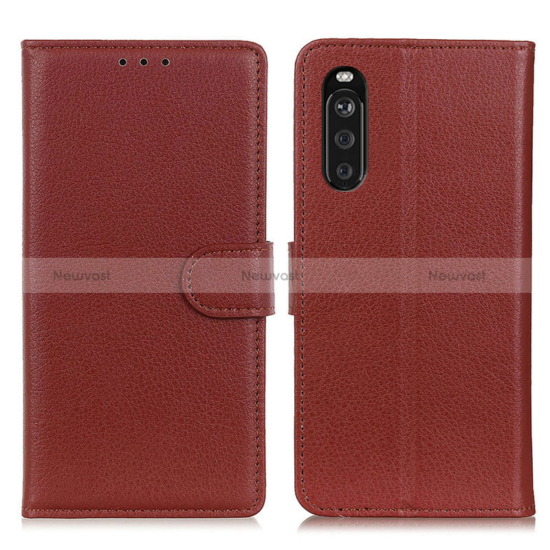 Leather Case Stands Flip Cover Holder A03D for Sony Xperia 10 III SO-52B