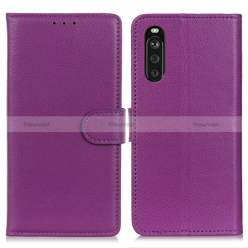 Leather Case Stands Flip Cover Holder A03D for Sony Xperia 10 III SO-52B