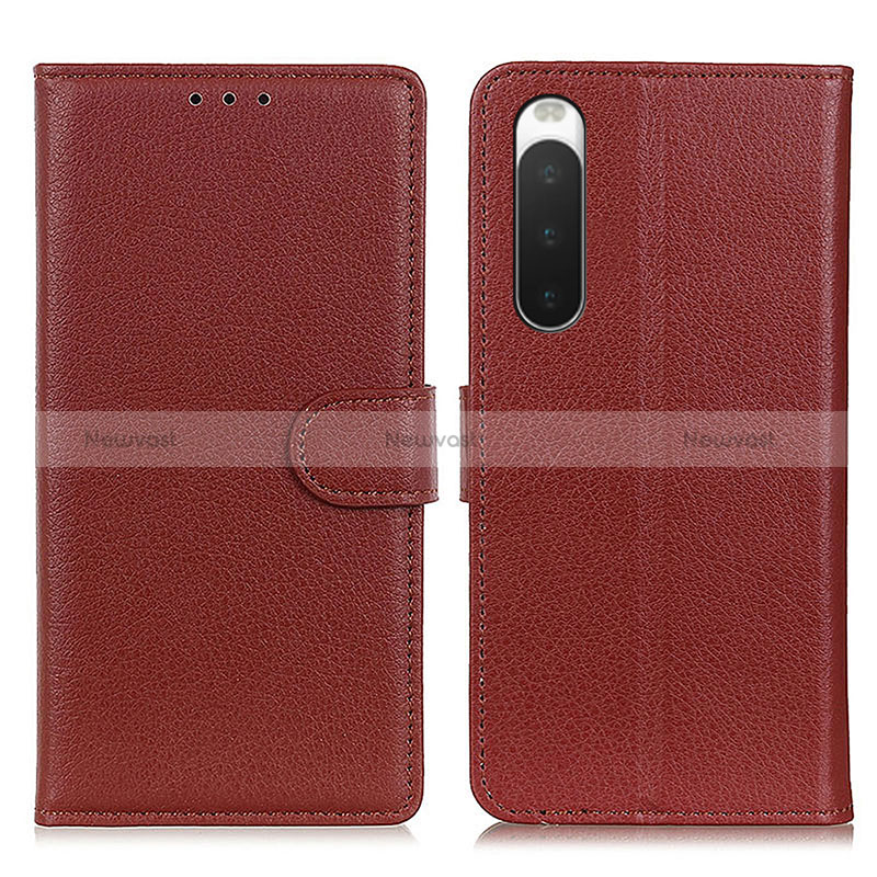 Leather Case Stands Flip Cover Holder A03D for Sony Xperia 10 IV