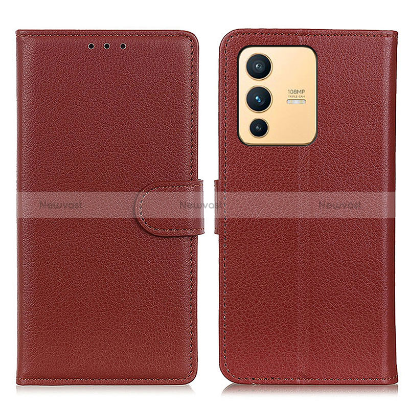 Leather Case Stands Flip Cover Holder A03D for Vivo V23 5G