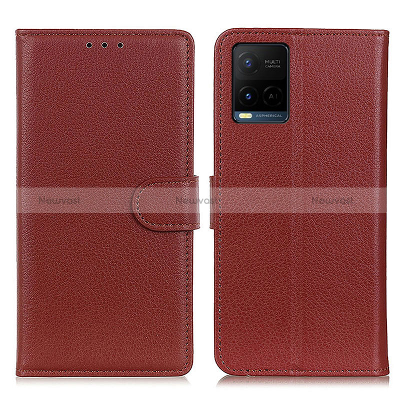 Leather Case Stands Flip Cover Holder A03D for Vivo Y21a