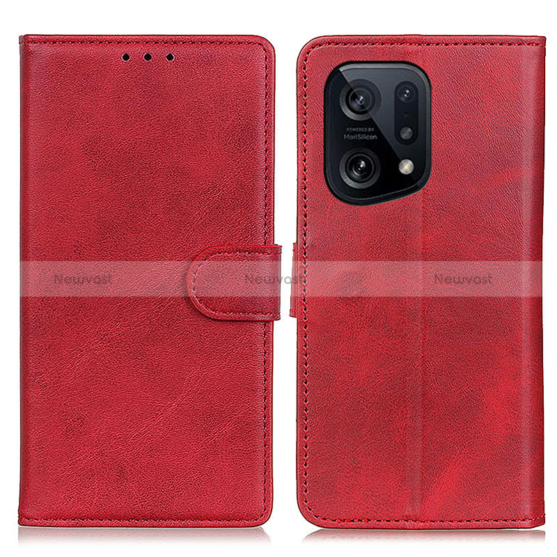 Leather Case Stands Flip Cover Holder A04D for Oppo Find X5 5G