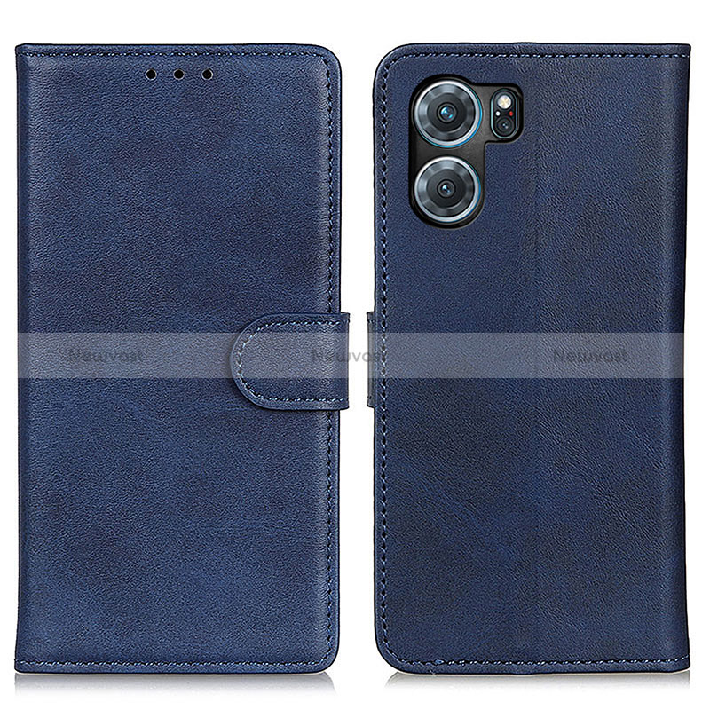 Leather Case Stands Flip Cover Holder A04D for Oppo K10 5G Blue