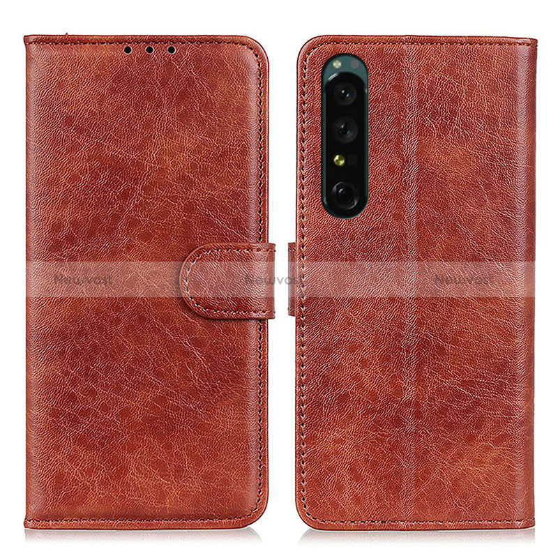 Leather Case Stands Flip Cover Holder A04D for Sony Xperia 1 IV