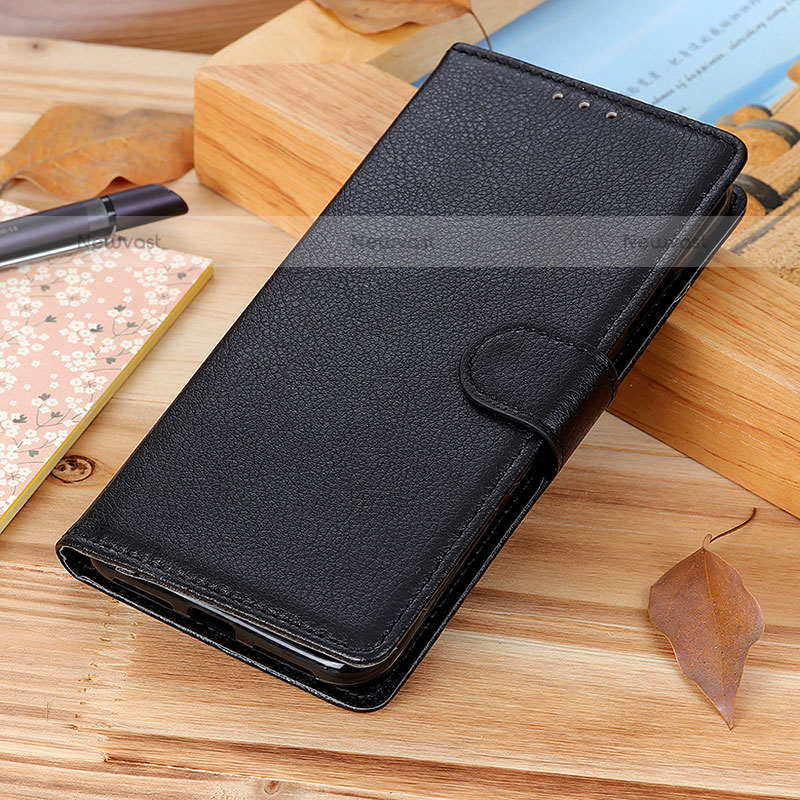 Leather Case Stands Flip Cover Holder A04D for Xiaomi Redmi K60 Ultra 5G Black