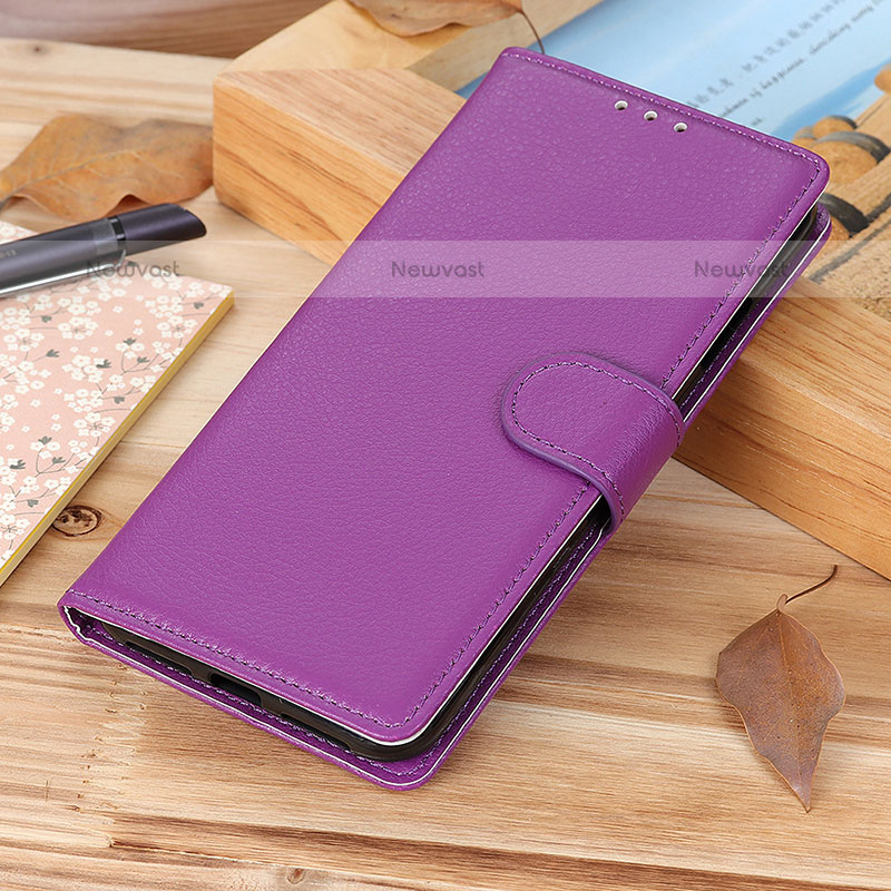 Leather Case Stands Flip Cover Holder A04D for Xiaomi Redmi K60 Ultra 5G Purple