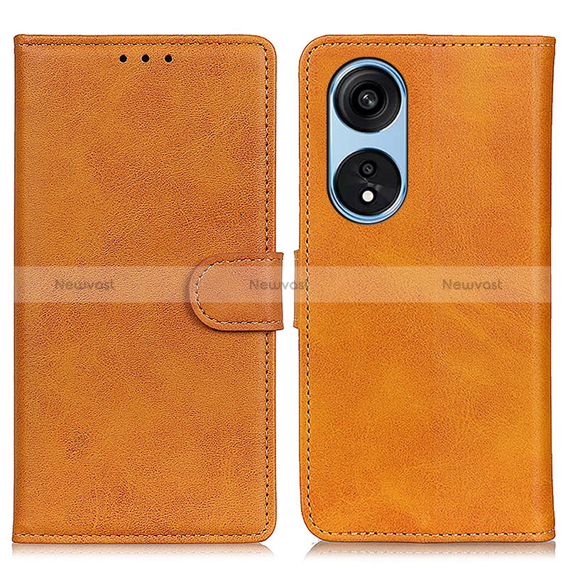 Leather Case Stands Flip Cover Holder A05D for Huawei Honor X5 Plus Brown