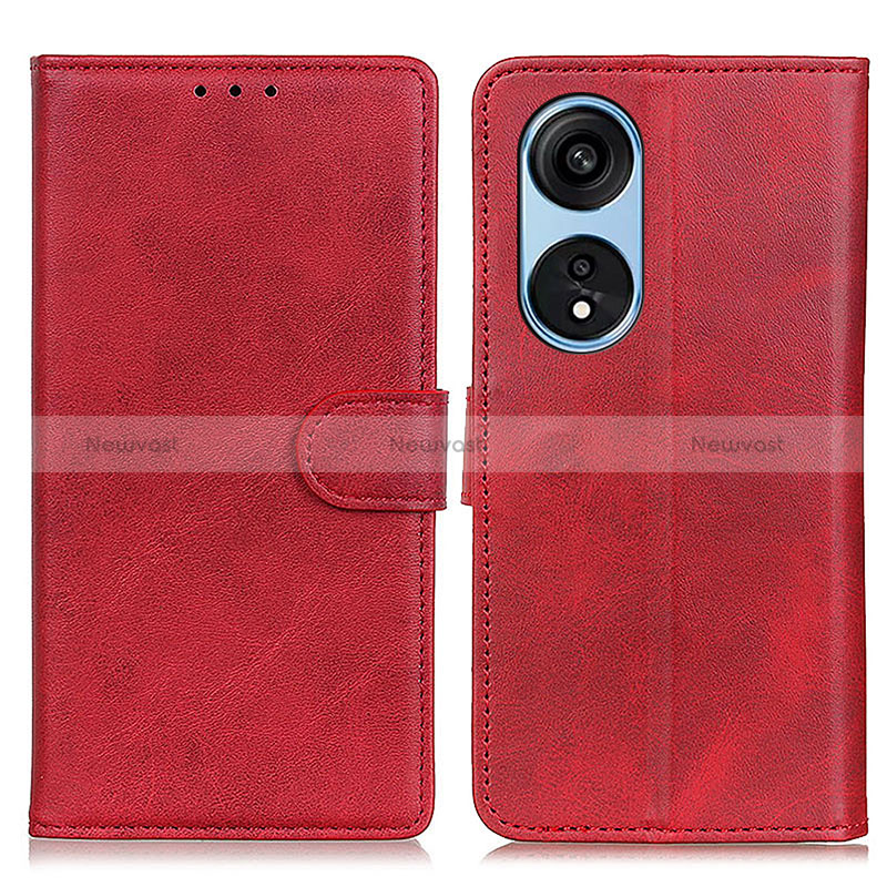 Leather Case Stands Flip Cover Holder A05D for Huawei Honor X5 Plus Red