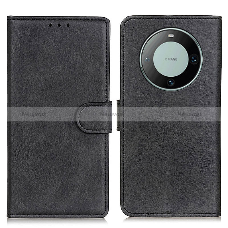 Leather Case Stands Flip Cover Holder A05D for Huawei Mate 60 Black