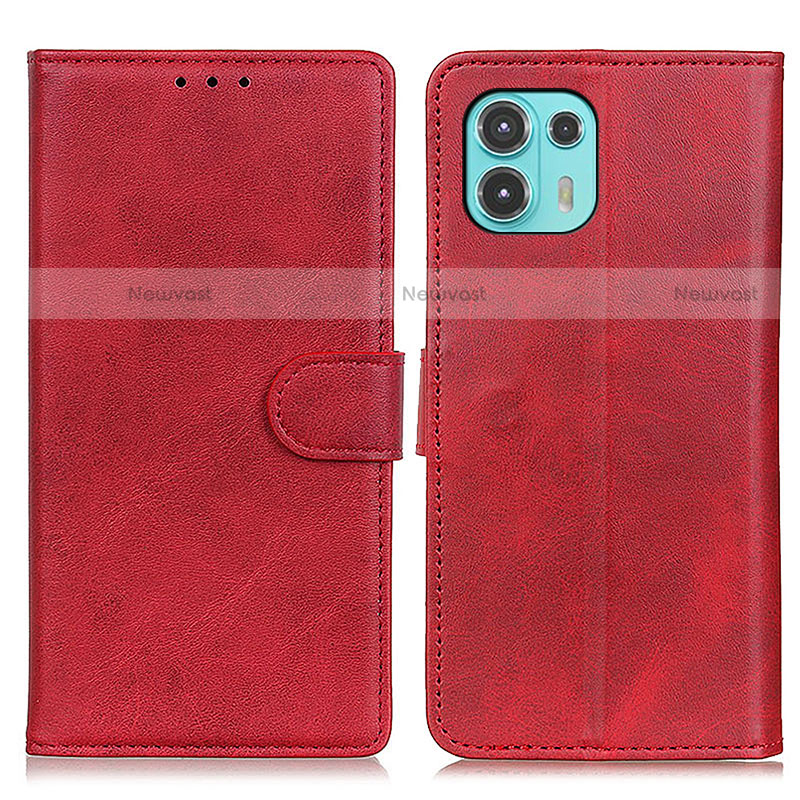 Leather Case Stands Flip Cover Holder A05D for Motorola Moto Edge 20 Lite 5G Red