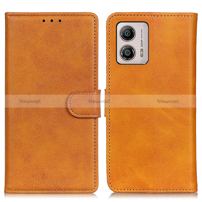 Leather Case Stands Flip Cover Holder A05D for Motorola Moto G53j 5G