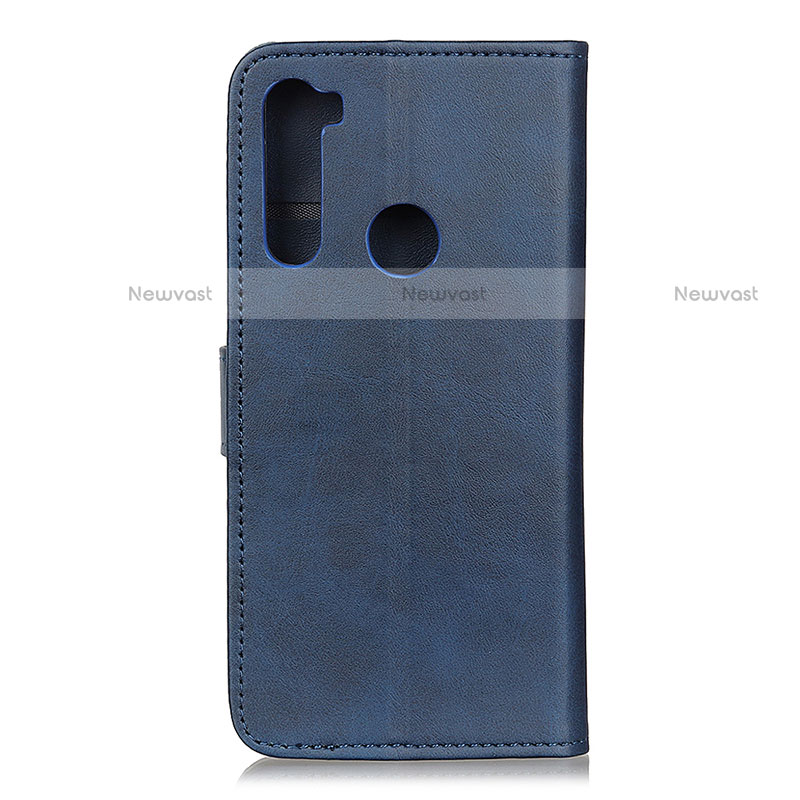 Leather Case Stands Flip Cover Holder A05D for Motorola Moto One Fusion Plus Blue