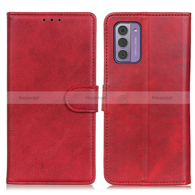 Leather Case Stands Flip Cover Holder A05D for Nokia G310 5G Red