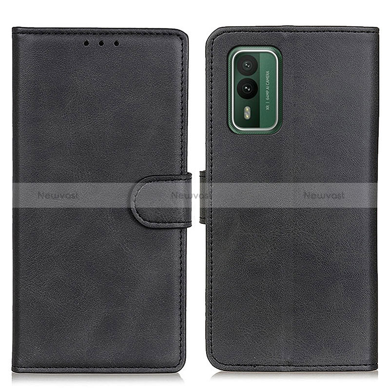 Leather Case Stands Flip Cover Holder A05D for Nokia XR21 Black