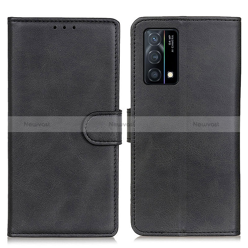 Leather Case Stands Flip Cover Holder A05D for Oppo K9 5G