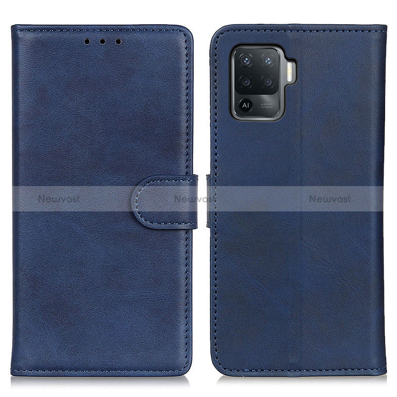 Leather Case Stands Flip Cover Holder A05D for Oppo Reno5 Lite