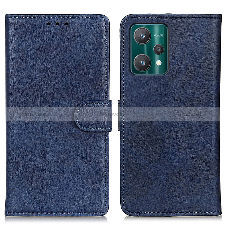 Leather Case Stands Flip Cover Holder A05D for Realme Q5 5G Blue