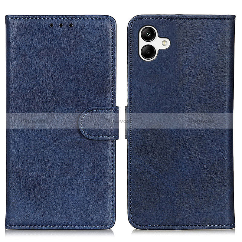 Leather Case Stands Flip Cover Holder A05D for Samsung Galaxy A04 4G Blue