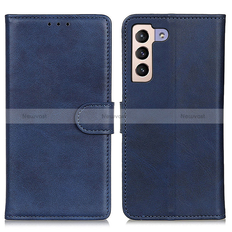 Leather Case Stands Flip Cover Holder A05D for Samsung Galaxy S24 Plus 5G Blue