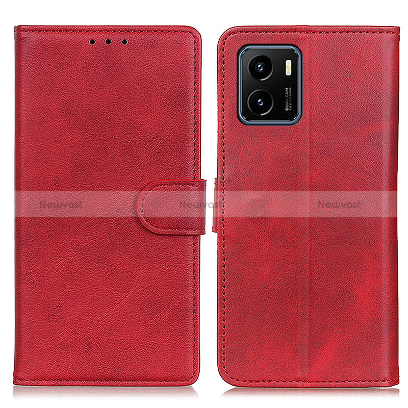 Leather Case Stands Flip Cover Holder A05D for Vivo Y15C Red