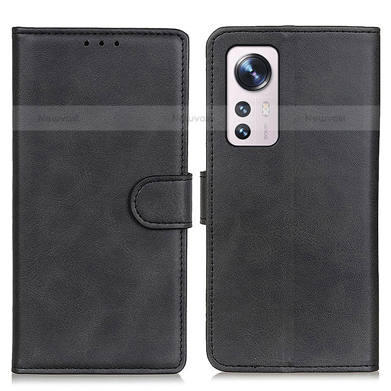 Leather Case Stands Flip Cover Holder A05D for Xiaomi Mi 12 Lite 5G Black