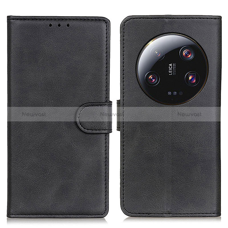 Leather Case Stands Flip Cover Holder A05D for Xiaomi Mi 13 Ultra 5G Black