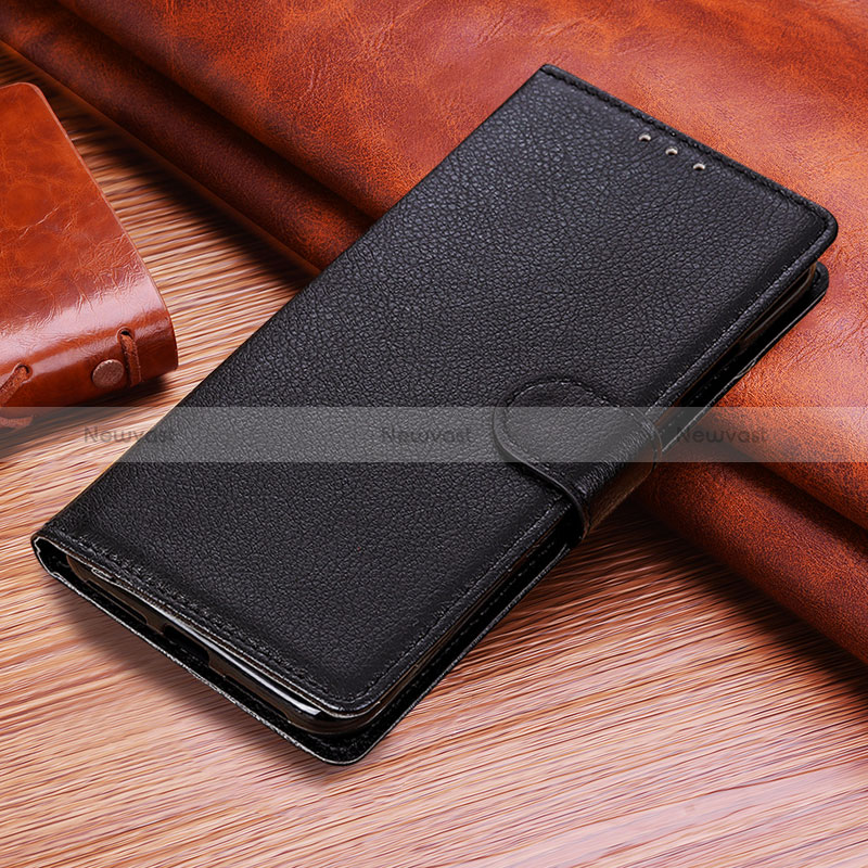 Leather Case Stands Flip Cover Holder A06D for Huawei Honor X8b Black