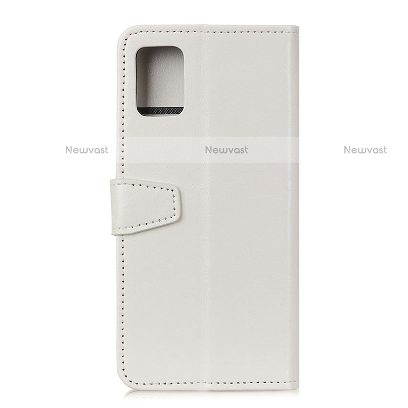 Leather Case Stands Flip Cover Holder A06D for Motorola Moto Edge S 5G White