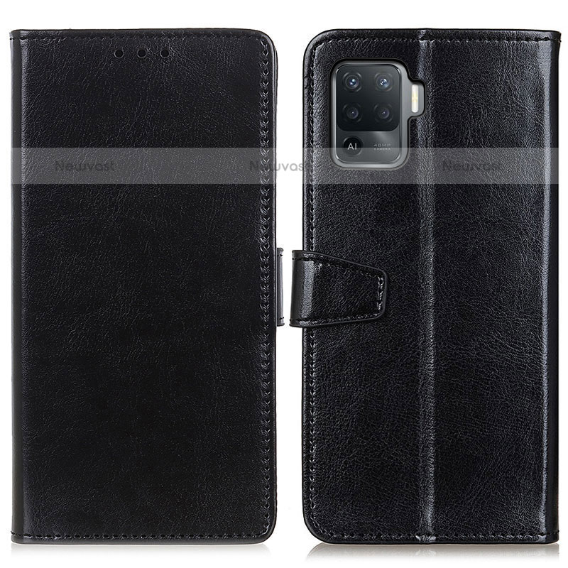 Leather Case Stands Flip Cover Holder A06D for Oppo F19 Pro