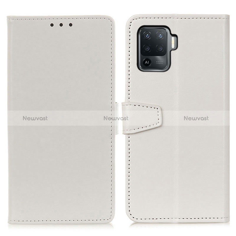 Leather Case Stands Flip Cover Holder A06D for Oppo Reno5 Lite