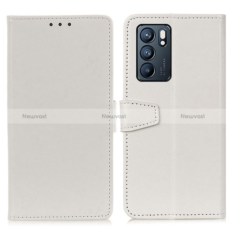 Leather Case Stands Flip Cover Holder A06D for Oppo Reno6 5G