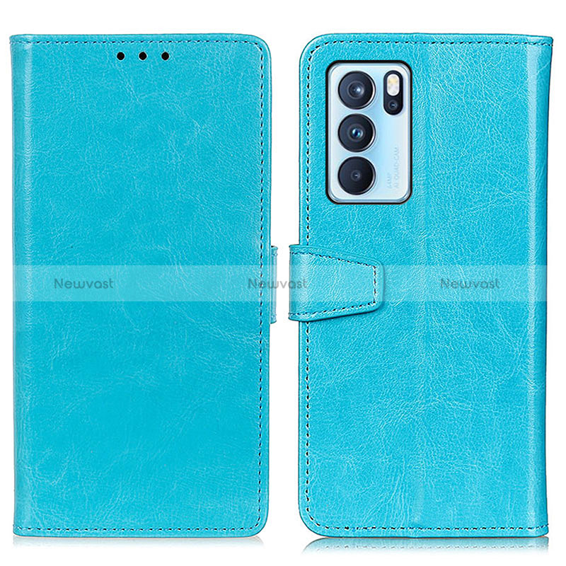 Leather Case Stands Flip Cover Holder A06D for Oppo Reno6 Pro 5G India