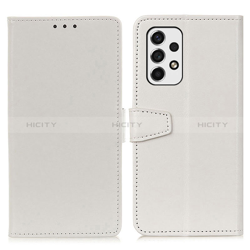 Leather Case Stands Flip Cover Holder A06D for Samsung Galaxy A53 5G White