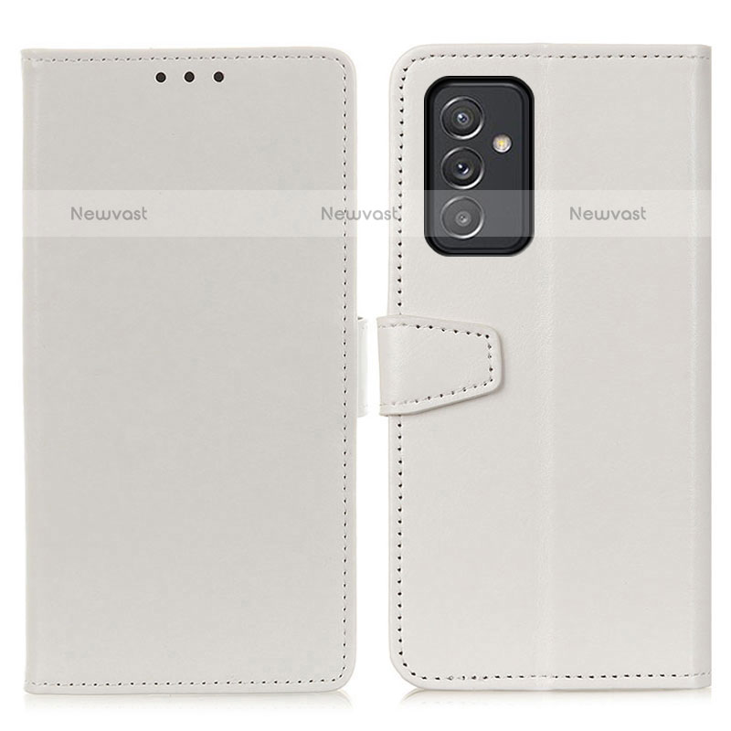 Leather Case Stands Flip Cover Holder A06D for Samsung Galaxy Quantum2 5G White