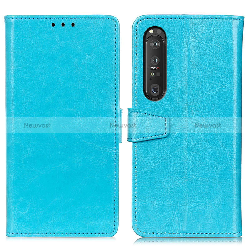 Leather Case Stands Flip Cover Holder A06D for Sony Xperia 1 III