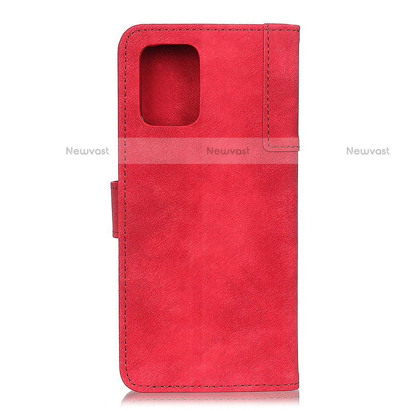 Leather Case Stands Flip Cover Holder A07D for Motorola Moto Edge S 5G Red