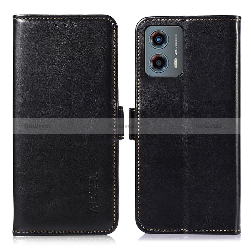 Leather Case Stands Flip Cover Holder A07D for Motorola Moto G 5G (2023)