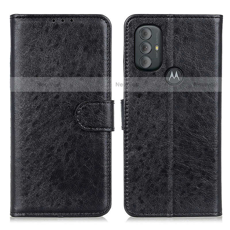 Leather Case Stands Flip Cover Holder A07D for Motorola Moto G Play Gen 2 Black