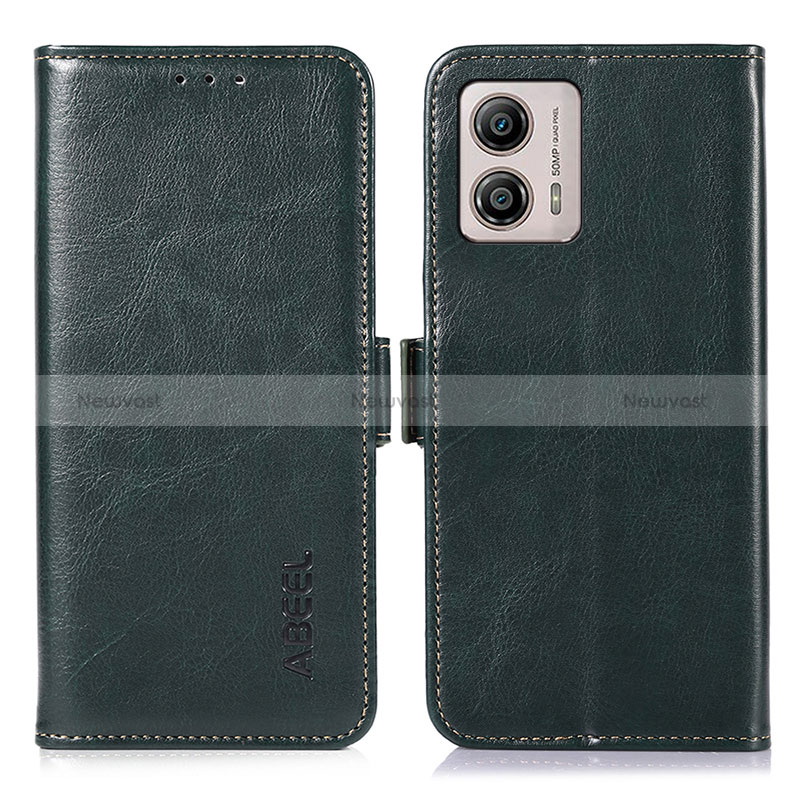 Leather Case Stands Flip Cover Holder A07D for Motorola Moto G53j 5G