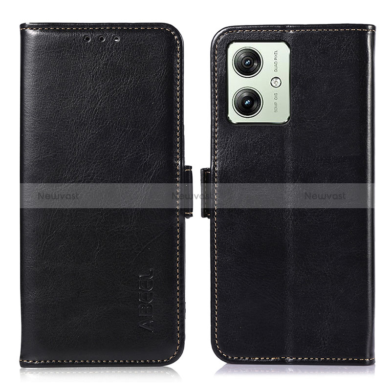 Leather Case Stands Flip Cover Holder A07D for Motorola Moto G54 5G